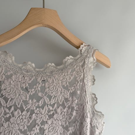 Light gray lace tank top