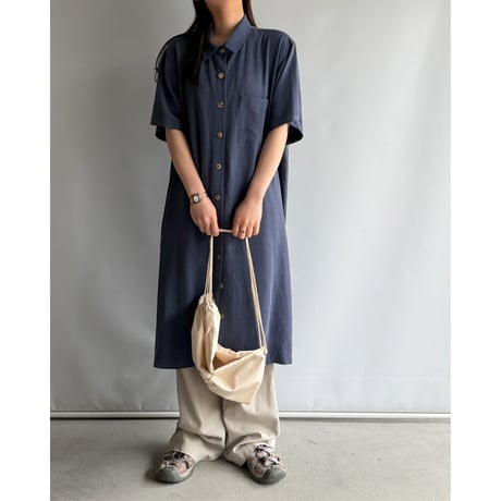 Matte shirt one-piece