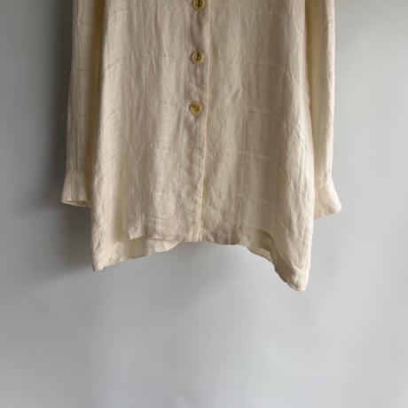 Cotton linen shirt jacket
