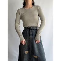 Light green lame knit