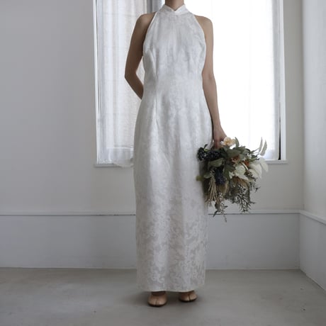 【RENTAL】Jacquard High neck dress