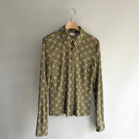 Sier green check shirt