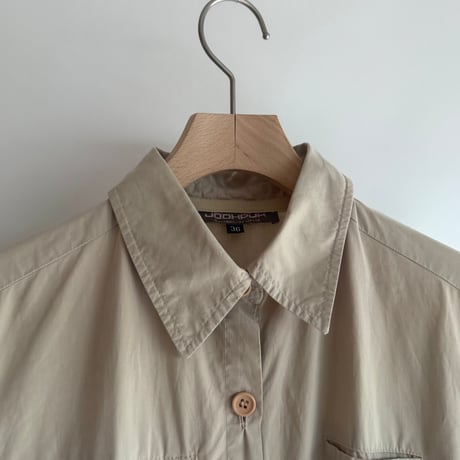 Shirt dress with belt