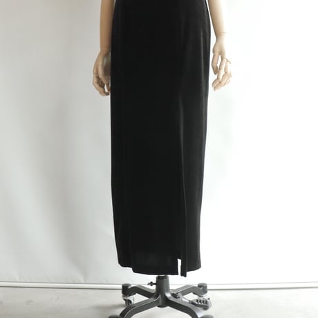 Off-shoulder velor dress