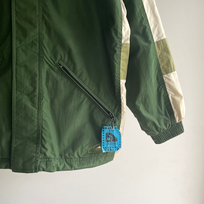 White line green jacket | and C