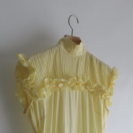 Yellow frill vintage one-piece