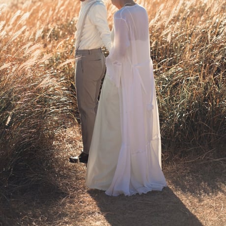 【RENTAL】Gauze long gown
