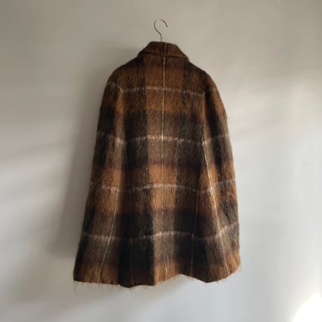 Vintage mohair poncho（brown）