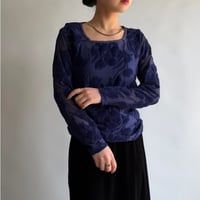 Flower see-through tops