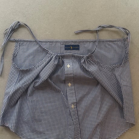 Ribbon gather camisole (Navy)