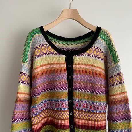 Colorful geometric cardigan