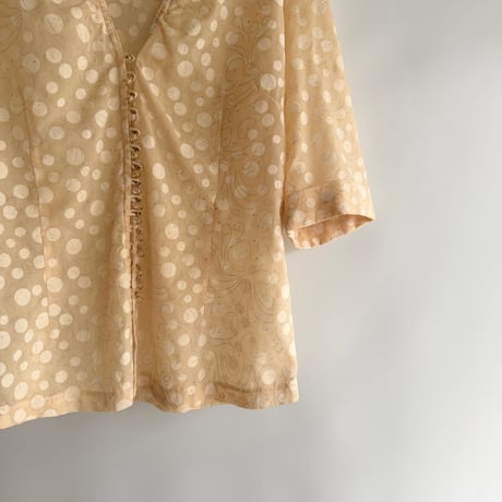 Dot sheer lame tops