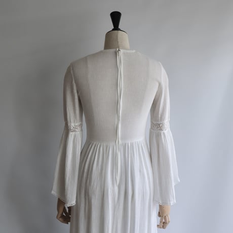 【RENTAL】Gauze cotton tiered dress