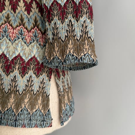 Retro pattern jacquard knit