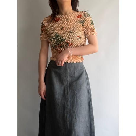 Floral pattern pokopoko tops