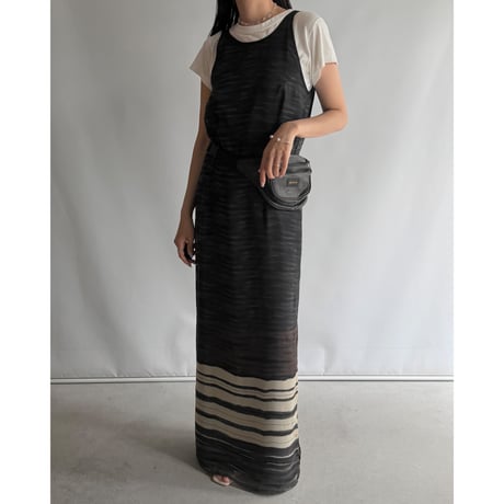 Gradient dress with horizontal stripes