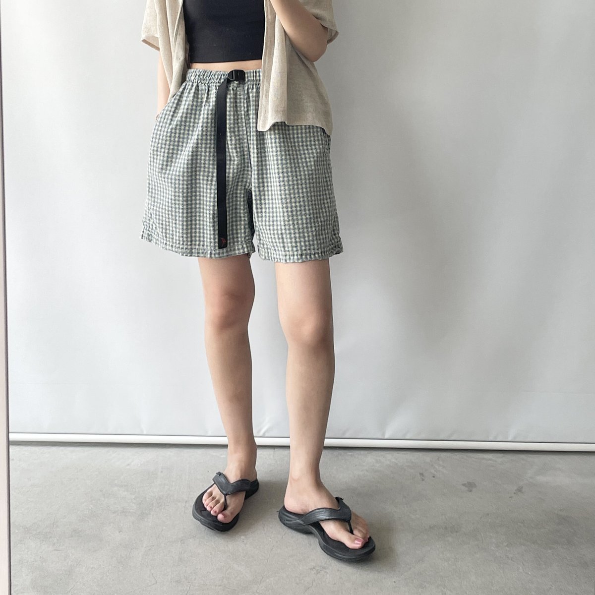 Gramicci check short pants | and C