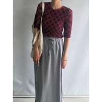 Burgundy check popcorn tops