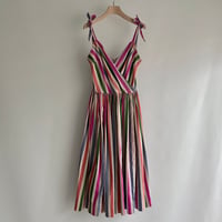 pink stripe one-piece