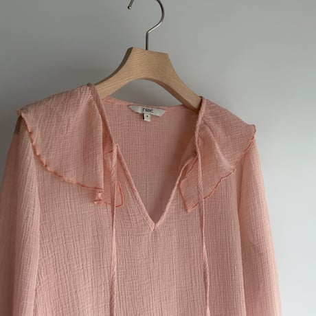 Sheer frill blouse