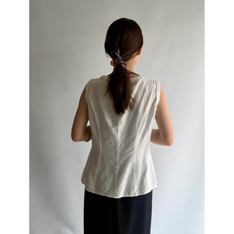 Frilled sleeveless tops