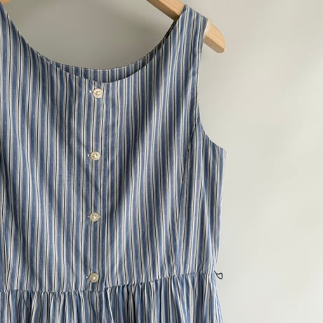 Striped tiered mini dress