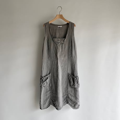 Linen design one-piece