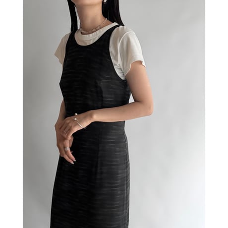 Gradient dress with horizontal stripes