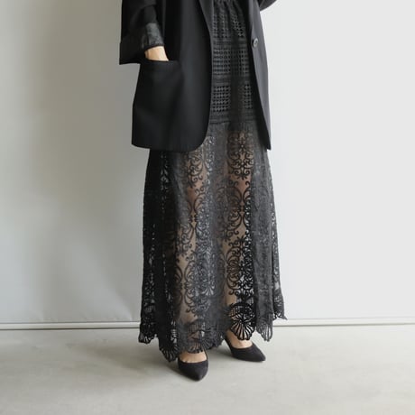 【Rental】Jacket & lace skirt set