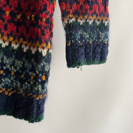 High neck pattern knit (men's)