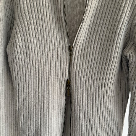 Double zip rib cardigan