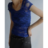Blue lace tops