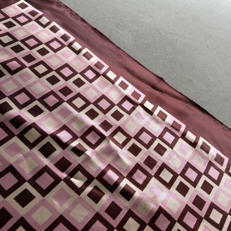 Pink × Brown vintage scarf