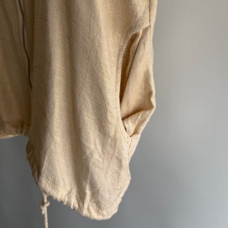 Gold lame zip hoodie