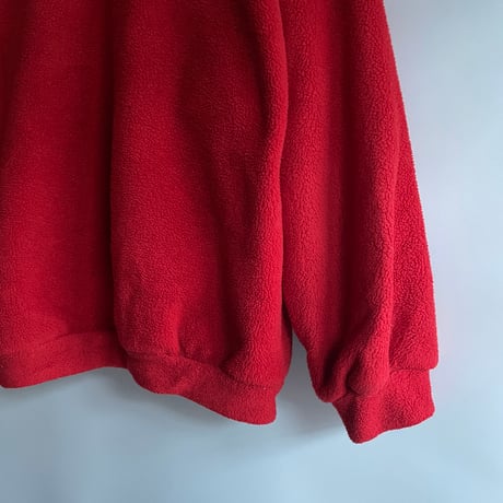 Red zip fleece jacket