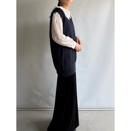 Kitsune embroidery knitted vest