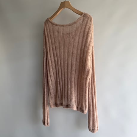 Soft pink cable knit