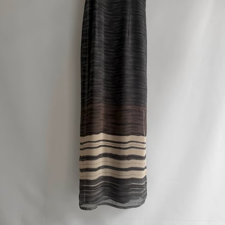 Gradient dress with horizontal stripes