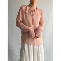 Sheer frill blouse