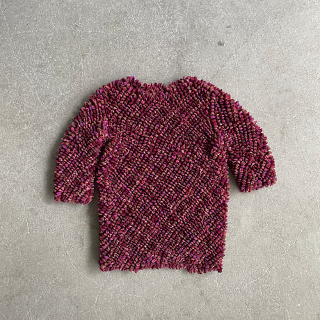 Burgundy check popcorn tops