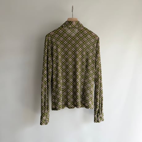 Sier green check shirt