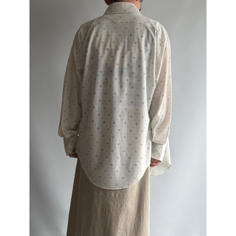 Light blue dot sheer shirt