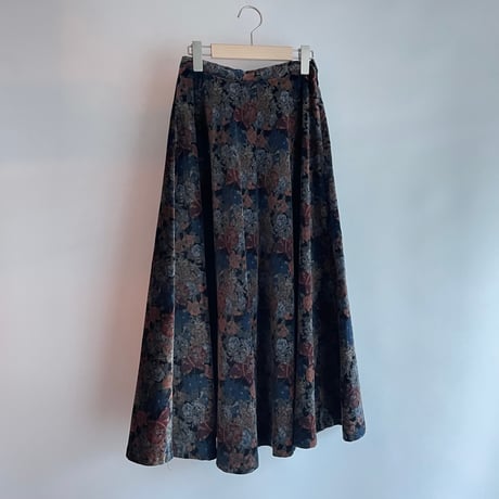 Flower velor skirt