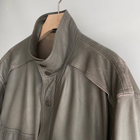 Gray leather jacket (men's)