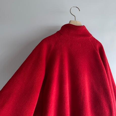 Red zip fleece jacket