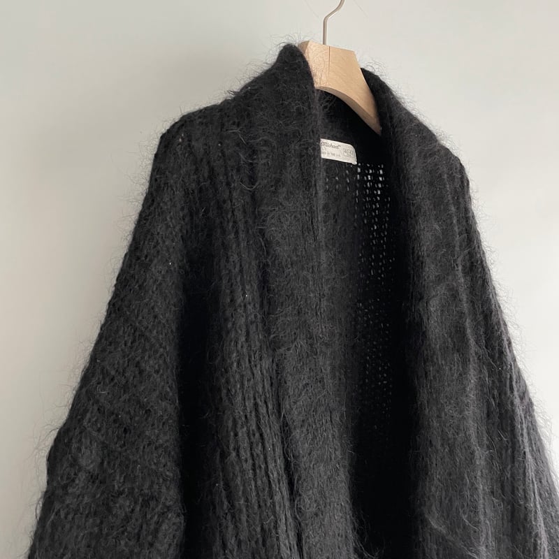 Black mohair over cardigan | and C Black mohair over cardigan | and C