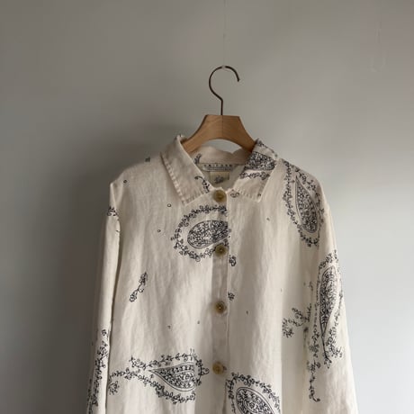 Paisley pattern linen shirt