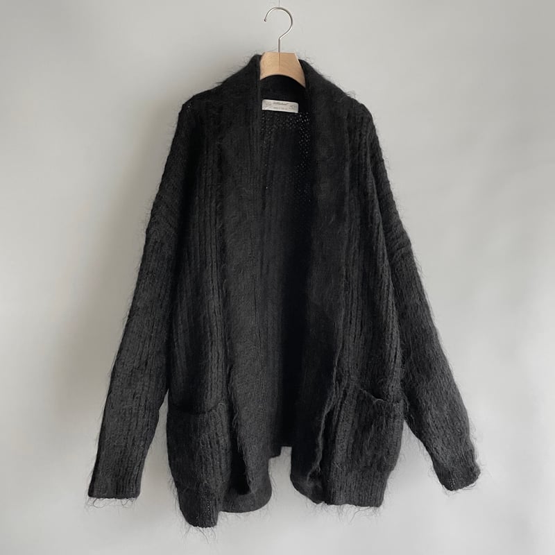 Black mohair over cardigan | and C Black mohair over cardigan | and C