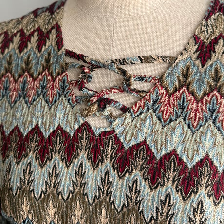 Retro pattern jacquard knit