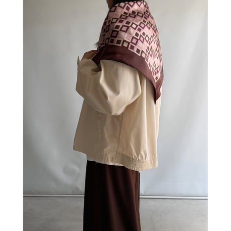 Pink × Brown vintage scarf